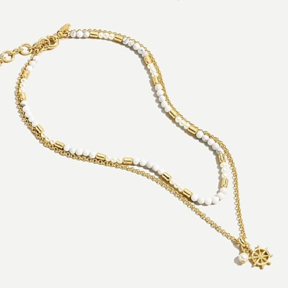 J Crew Sea breeze layered necklace nwt